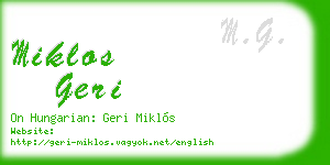 miklos geri business card